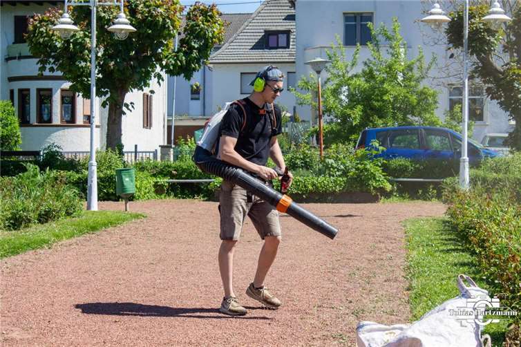 Rosengarten erstrahlt wieder Der Rosengarten wurde von Unkraut und Müll befreit.