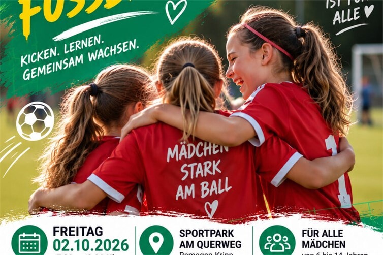 Der SV Kripp lädt zum Tag des Mädchenfußballs ein.