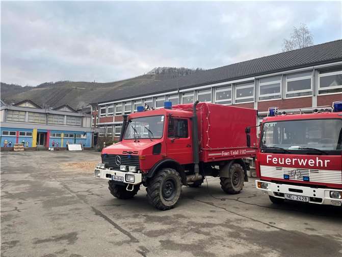 Grundschule Dernau: Wiederaufbau ist möglich Der Schulhof der Grundschule in Dernau. Foto: ROB