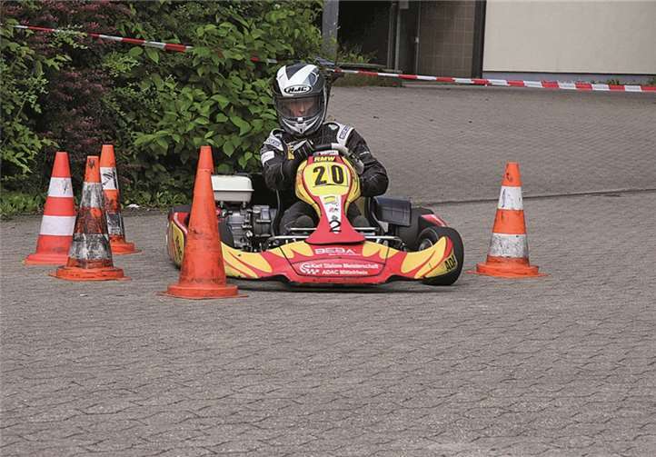 Der Sieger Fabians Klein in seinem Kart