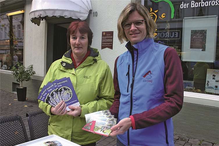 Der Sinziger Tourist-Service nutzte die Gelegenheit, um darauf hinzuweisen, dass die Stadt am Rhein auch abseits des Kürbisfestes viel zu bieten hat.