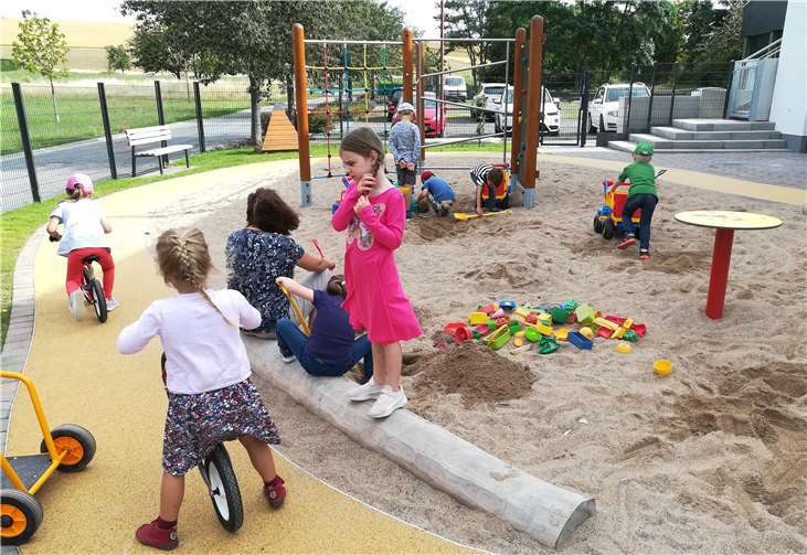 Der Spielplatz ist endlich fertig Fotos: privat