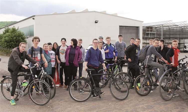 Der Sponsorenlauf konnte auch mit dem Rad absolviert werden. privat
