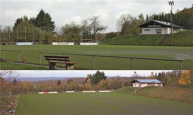 Der Sportplatz in Wassenach erstrahlt nun endlich in Grün. privat