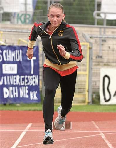 Der Sprint zählt zu Celina Lefflers Lieblingsdisziplinen. Die100 Meter Hürden lief sie in Bernhauen in 13,89 Sekunden. -RW-