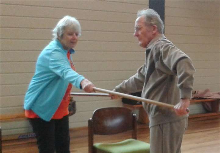 Der Stab kam in vielen Übungen zum Einsatz.privat