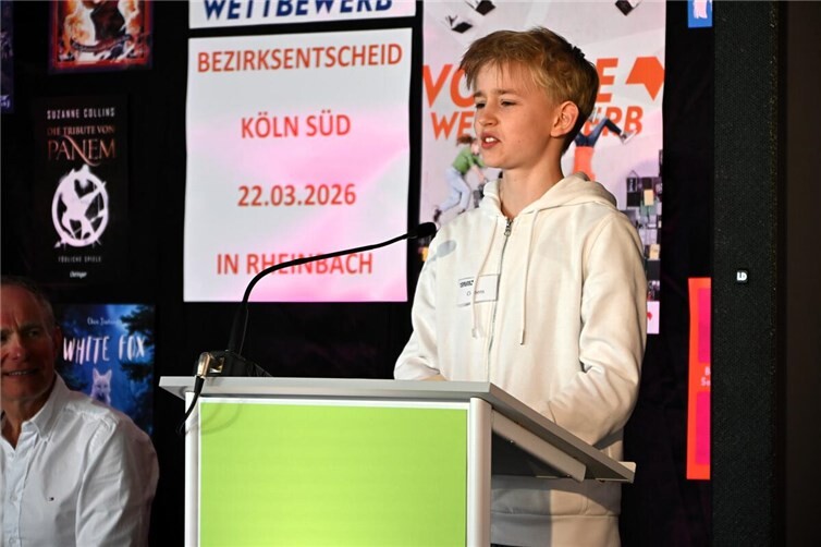 Der Stadtsieger aus Aachen, Clemens Herold, überzeugte die Jury und erreichte gemeinsam mit Iannis den NRW-Entscheid.