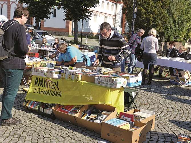 Der Stand von Amnesty International. privat.