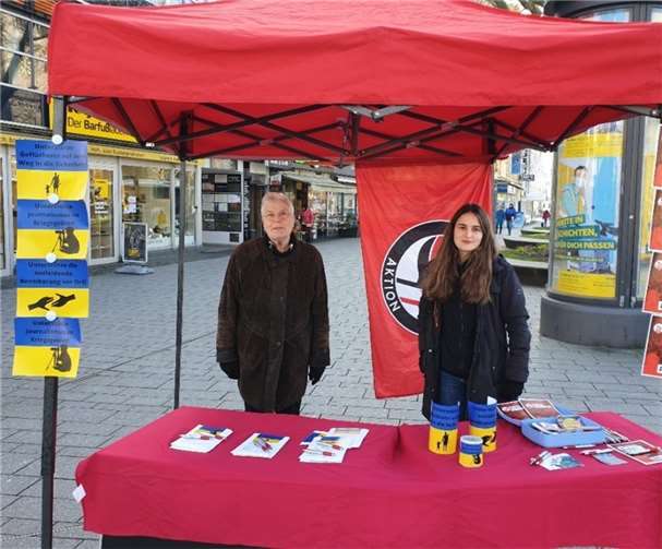 Der Stand von Die Linke. Koblenz am Löhrrondell. Foto: privat