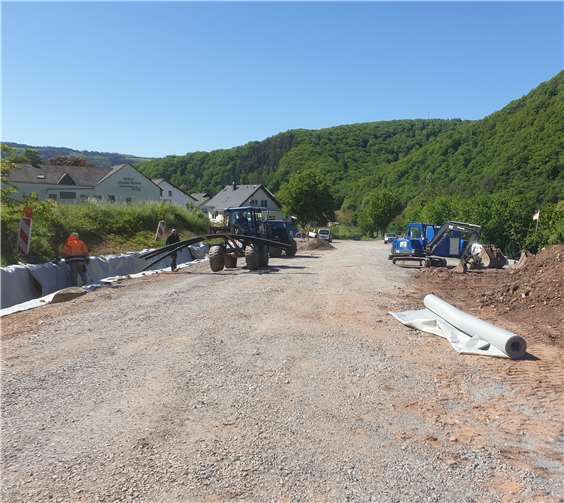 Der Straßenbau in Mesenich geht voran.Foto: LBM