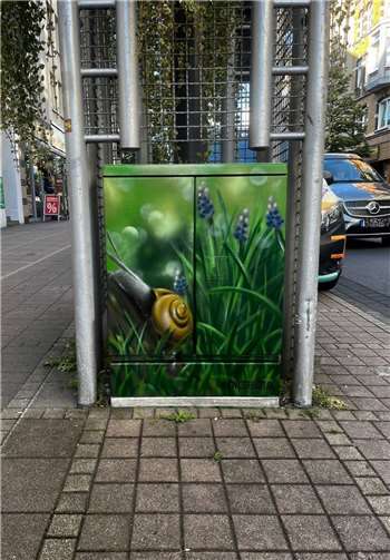 Der Stromkasten von Künstler Steffen Tschuck.