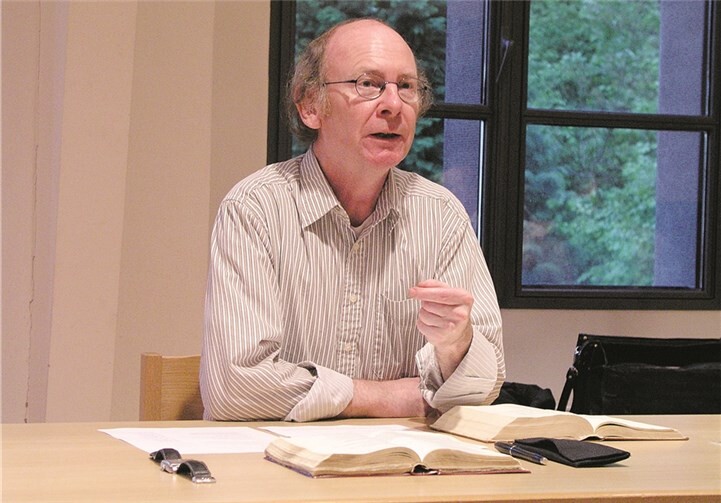 Der Theologen Alex van Heusden referiert. privat