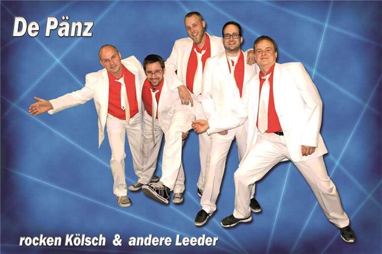 Der Top Act des Abends: Die Kölsch-Formation „De Pänz“ mit Hits von: De Höhner - Bläck Fööss - De Räuber - Paveier - Brings - BAP.