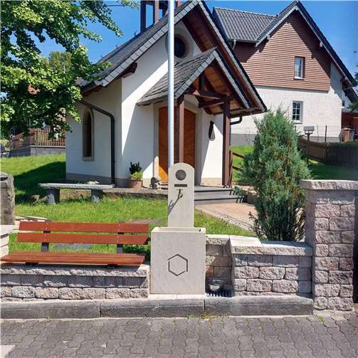 Der Trinkwasserbrunnen an der Kapelle in Caan. Quelle: Ortsgemeinde Caan