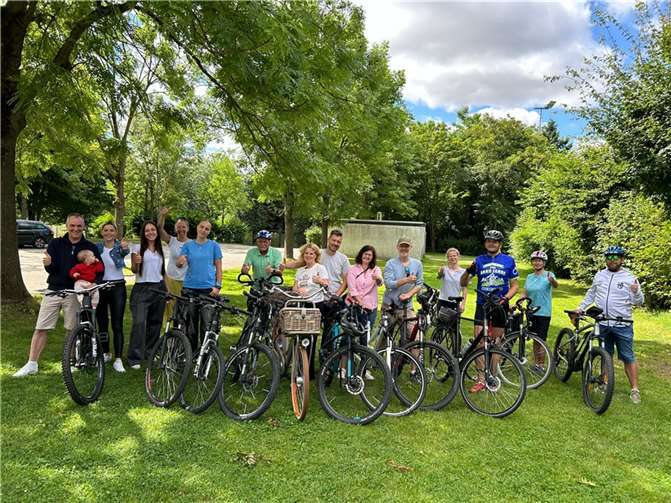 Der TuS Sankt Sebastian und die SPD & Friends traten vom 9. bis 29. Juni mit insgesamt 26 aktiven Radlern kräftig in die Pedale. Foto: B.Hölschbach