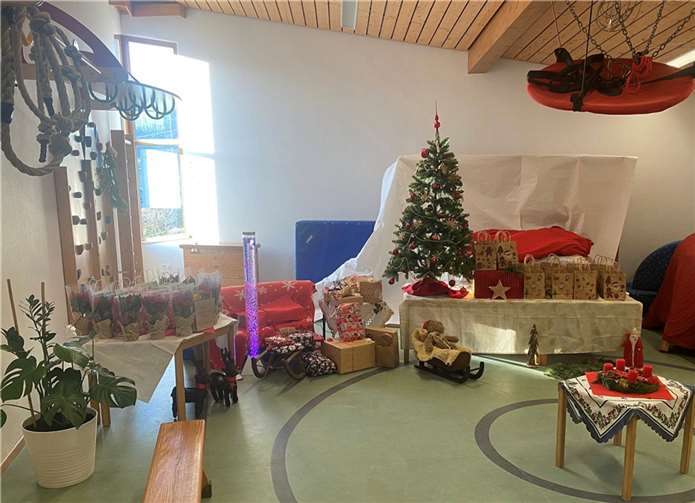 Der Turnraum wurde liebevoll geschmückt. Foto: privat