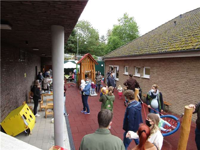 Der U3-Spielplatz im neuen Innenhof.