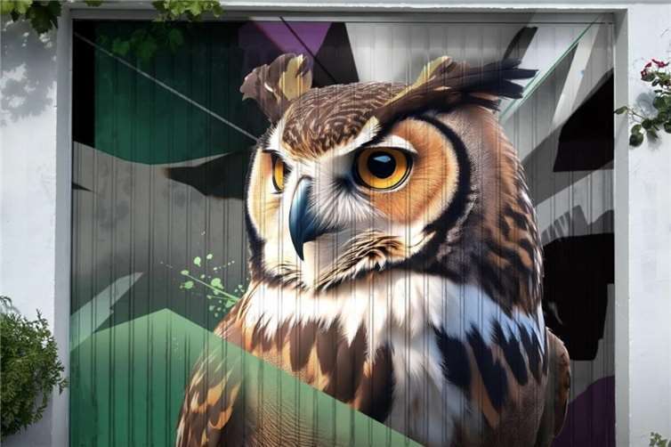Der Uhu, symbolisch für Weisheit und das Geheimnisvolle, wurde schnell zum Blickfang. Foto: privat