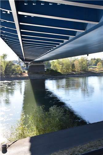 Der Unterbau der Neuwieder Raiffeisenbrücke macht einen guten Eindruck.