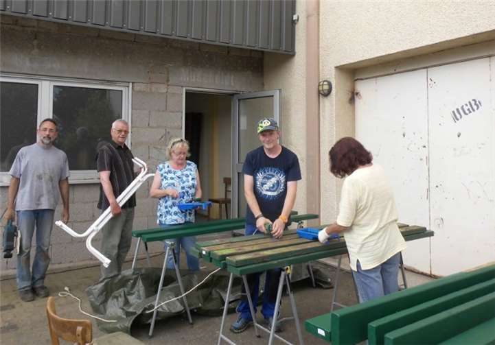 Der VVV Raubach bei der Arbeit. privat