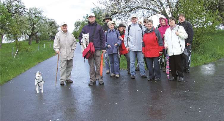 Der VVV Raubach machte sich bei Wind und Wetter auf nach Reichenstein.privat