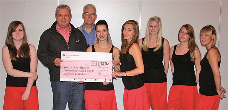 Der Verein der Freunde und Förderer der Kinder- und Jugendarbeit in Swisttal spendete 150 Euro für die Mädchentanzgruppe „HOT CHICAS“ des Bürgervereins Essig.privat