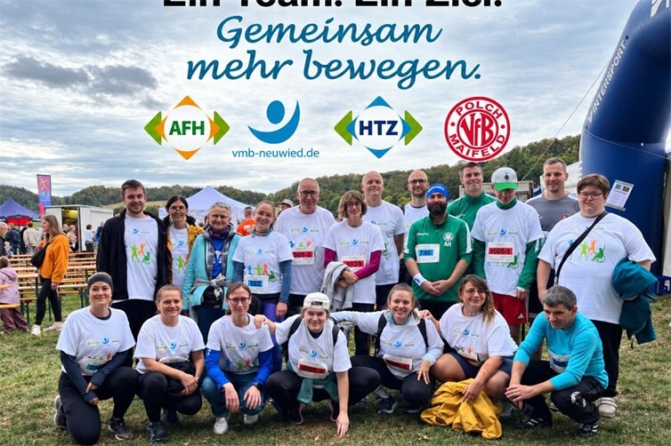 Der Verein für Menschen mit Behinderung beim Naturlauf in Maria Laach