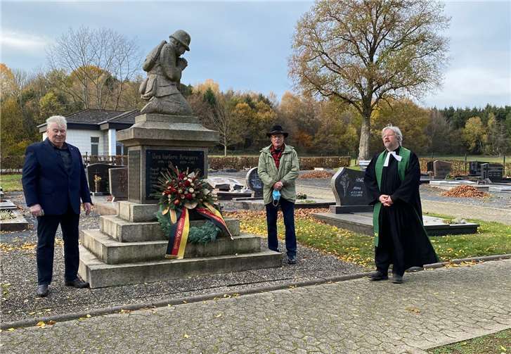Der Volkstrauertag konnte nur im ganz kleinen Kreis begangen werden. Foto: privat