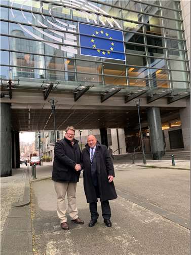 Der Vorsitzende der CDU Koblenz-Karthause Leo Biewer besuchte in Brüssel den Abgeordneten des Europäischen Parlaments Ralf Seekatz zu einem politischen Austausch.Foto: privat