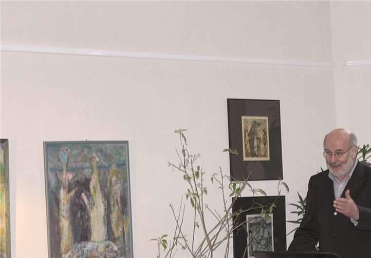 Der Vorsitzende des Fördervereins Dieter Georgi eröffnete die Ausstellung.