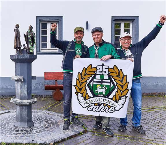 25 Jahre Green Devils Kesseling Der Vorstand: Udo Bläser, Jürgen Knebel, Andreas Hupperich Foto: Niklas Marhöfer