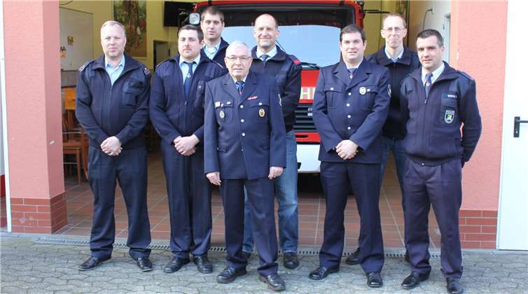 Der Vorstand der Freiwilligen Feuerwehr Gönnersdorf (von links): Uwe Knoff, Wehrführer Florian Braun, Jan Landvogt, Herbert Zilligen, Roland Paul, Sven Zilligen, Edgar Wendt, Dennis Schütz. Es fehlt Bild Marco Philippi. Fotos: WER