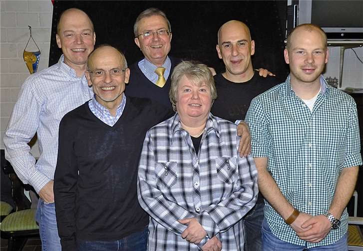 Der Vorstand des TCK: v.li. Ralf Blanke, Jürgen Hohengarten, Jörg Ziegler, Marion Eckweiler, Thomas Milla, Jan Meller. privat