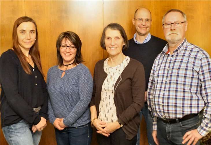 Der Vorstand des Vereins blickt optimistisch ins neue Jahr: (v. l.) Kristina Kurth, 1. Kassiererin; Petra Holschbach, 2. Kassiererin; Walburga Rudolph, 1. Vorsitzende; Dr. Patrick Rudolph, Geschäftsführer und Ulrich Post, 2. Vorsitzender. privat