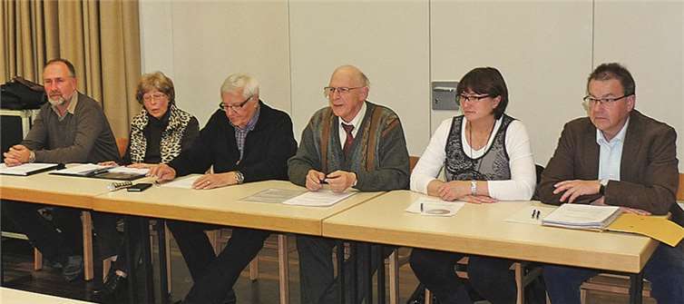 Der Vorstand (v.l.): Albrecht Diefenbach, Margret Diensberg, Herbert Kranz, Dr. Robert Diensberg, Monika Nieswand und Fred-Josef Geilen.FRE