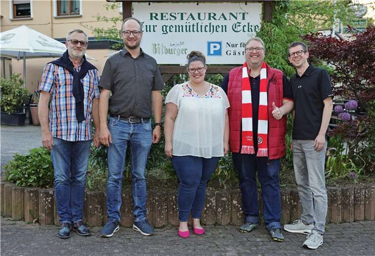 Der Vorstand, v.l.: Hans-Jürgen Schunck, Dominik Skiba, Anja Vollmann, Christoph Böder, Tobias Stetter.  Foto:Werner Dreschers