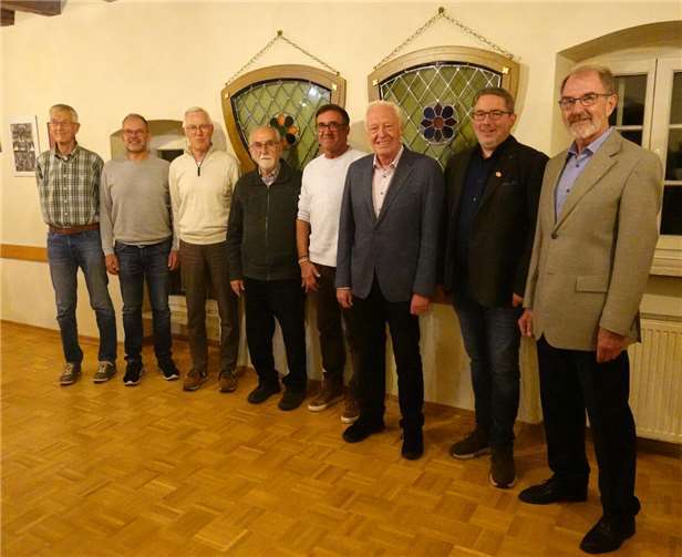 Der Vorstand (v.l.): Johannes Nell, Johannes Ellerich, Lothar Wagner, Paul Blum, Theo Loscheider, Friedrich Hermes, Bertram Ochs und Rolf Müller.