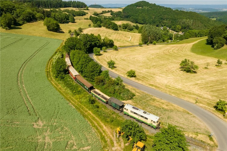 Der Vulkan-Express unterwegs im Brohltal