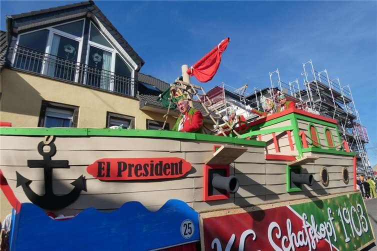 Der Wagen der KG Schafskopf. Foto: privat