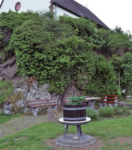 Der Weinkelter schmückt nun den Rastplatz unterhalb der Maternus-Kapelle. privat
