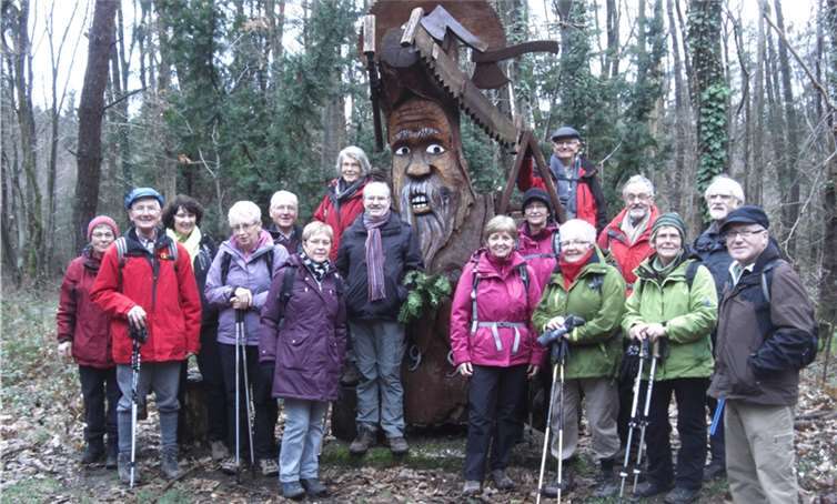 Der „Wilde Mann“ am Sechs-Wege-Stern erregte viel Aufmerksamkeit. privat