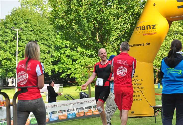 Der Zieleinlauf von Swim & Run.