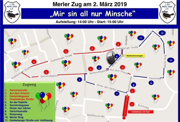 Der Zugweg. Quelle: 1. KG Merl