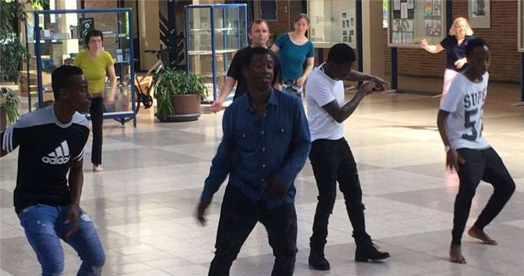 Der afrikanische Tanzworkshop war gut besucht. privat