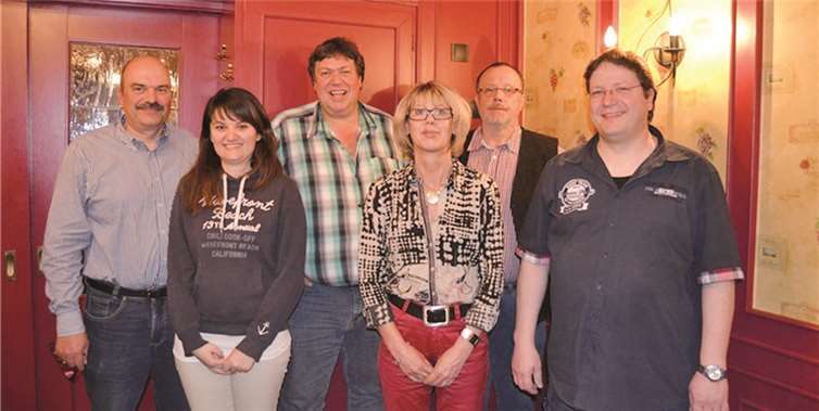 Der alte Vorstand des Tambourcorps erhielt das Vertrauen der Vereinsmitglieder.privat