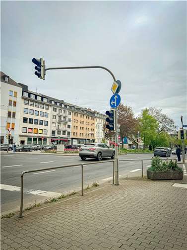 Der auszutauschende Ampelmast am Friedrich-Ebert-Ring. Foto: Stadt Koblenz / Timea Laux