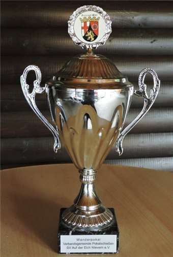 Der begehrte Wanderpokal. Foto: Schützenverein „Auf der Eich“ e.V. 1969 Nievern