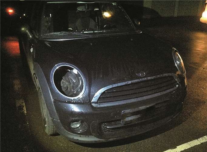 Der betroffene Mini aus der Mainzer Straße. Polizeipräsidium Koblenz