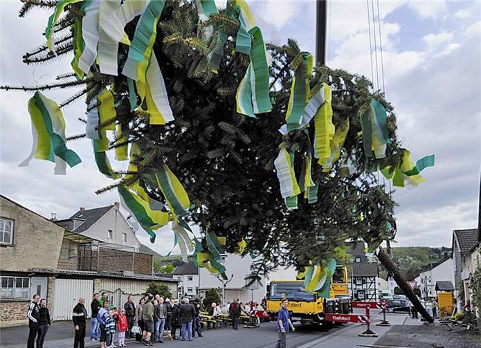 Der bunt geschmückte Maibaum steht seit Anfang Mai im Ortsteil Hemmessen. Fix