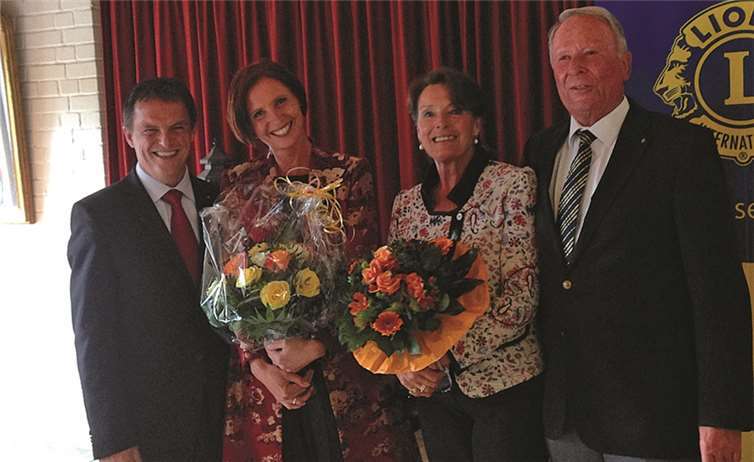 Der ehemalige und der neue Präsident mit ihren Gattinnen: (Von links) Steve Kuhn, Christine Kuhn, Irma Müßig und Klaus Müßig. privat